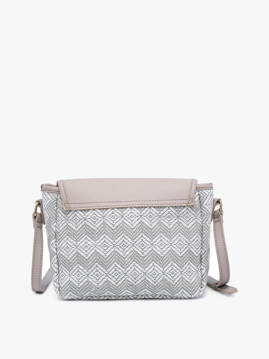 Erin Woven Vegan Leather Crossbody Bag