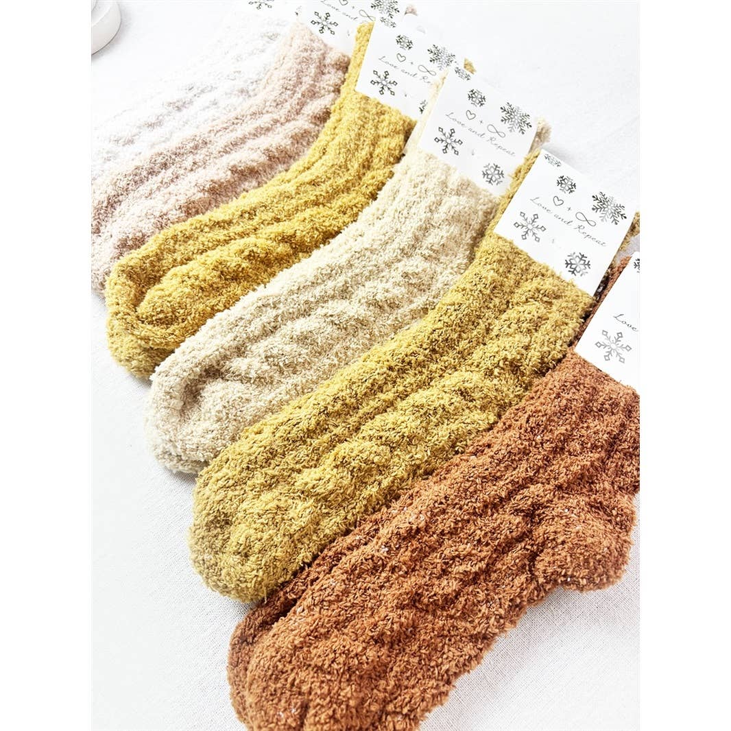 Cozy Cable Knit Crew Socks