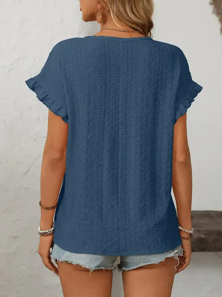 Breezy Eyelet Everyday Tee