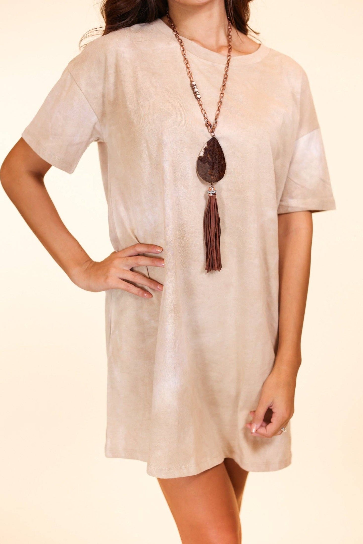 Desert Dusk Tie-Dye Tee Dress
