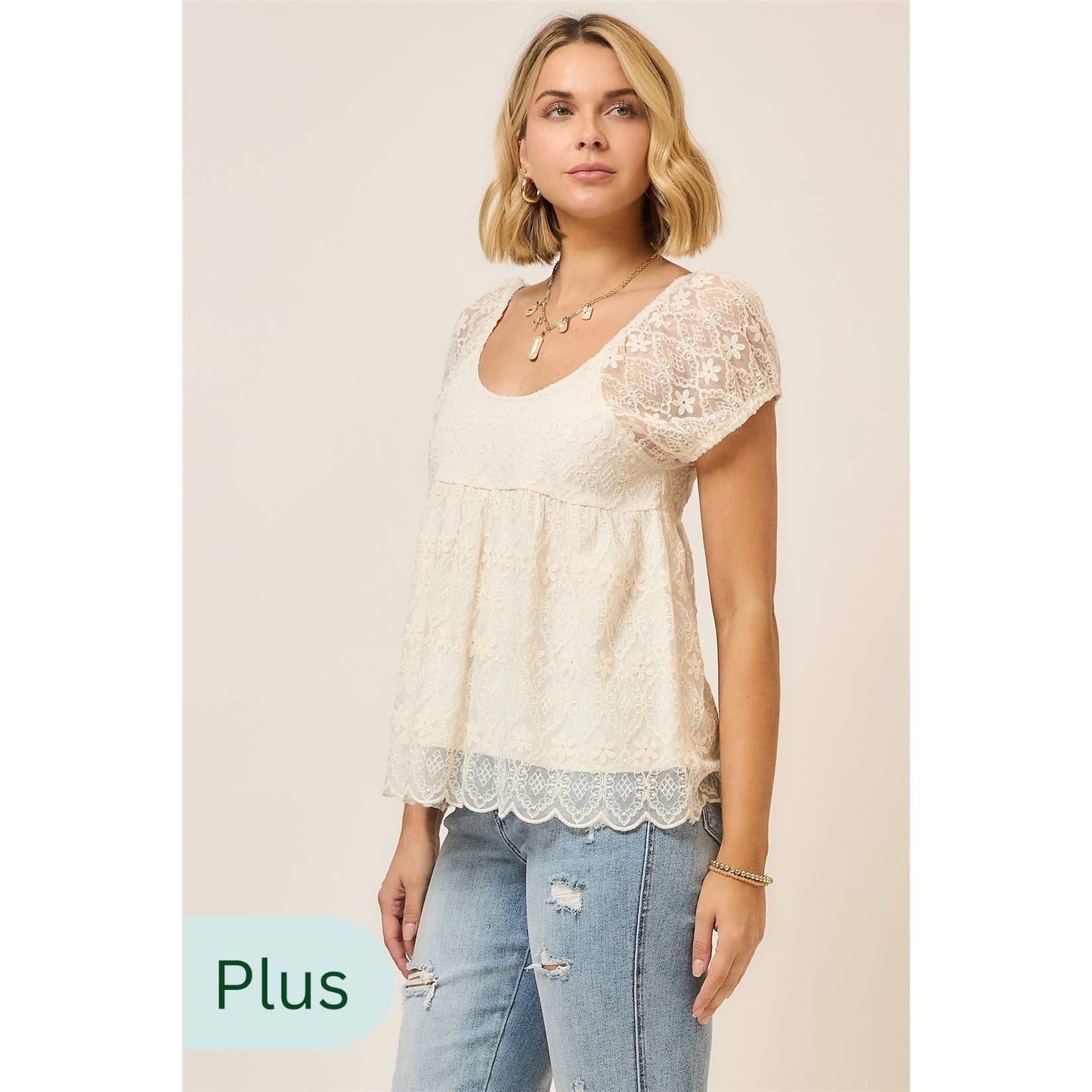 Amelie Lace Babydoll Top