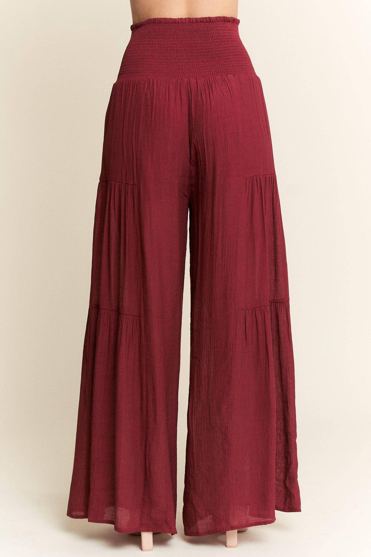 Tie Front Wide Leg Cotton Pants