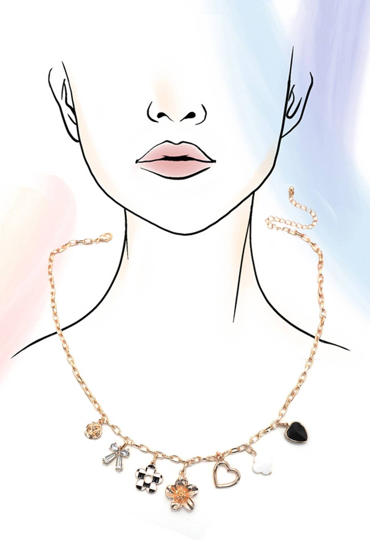 Lucky Little Things Gold Charm Necklace