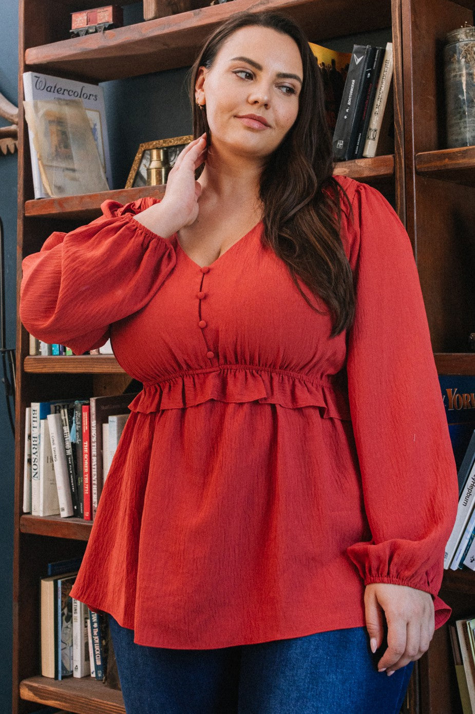 Willow Ruffle Peplum Blouse