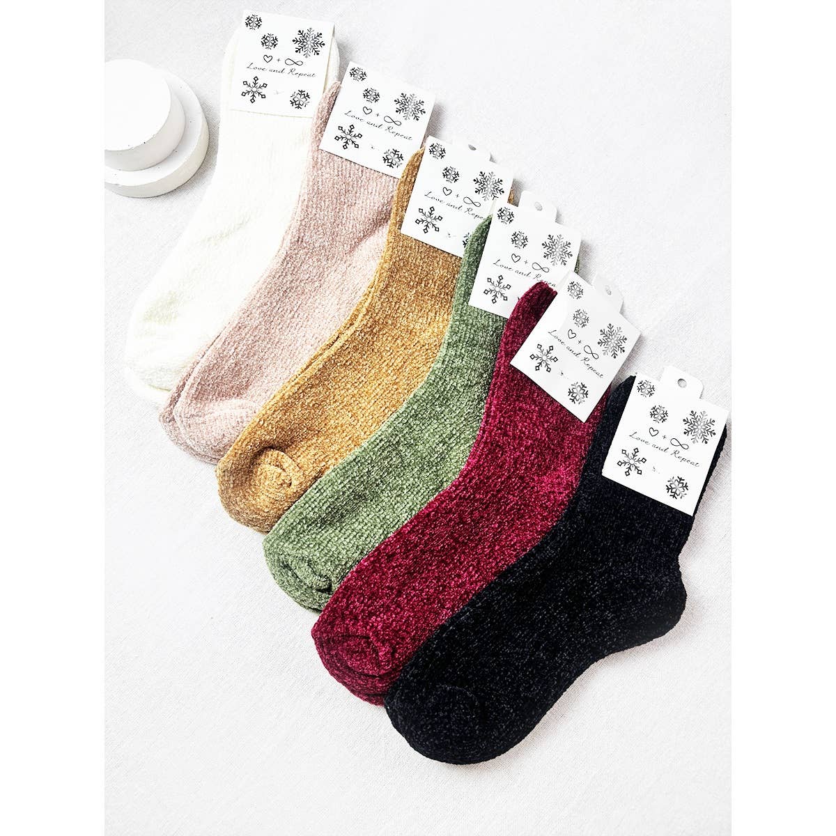 Cozy Chenille Crew Socks