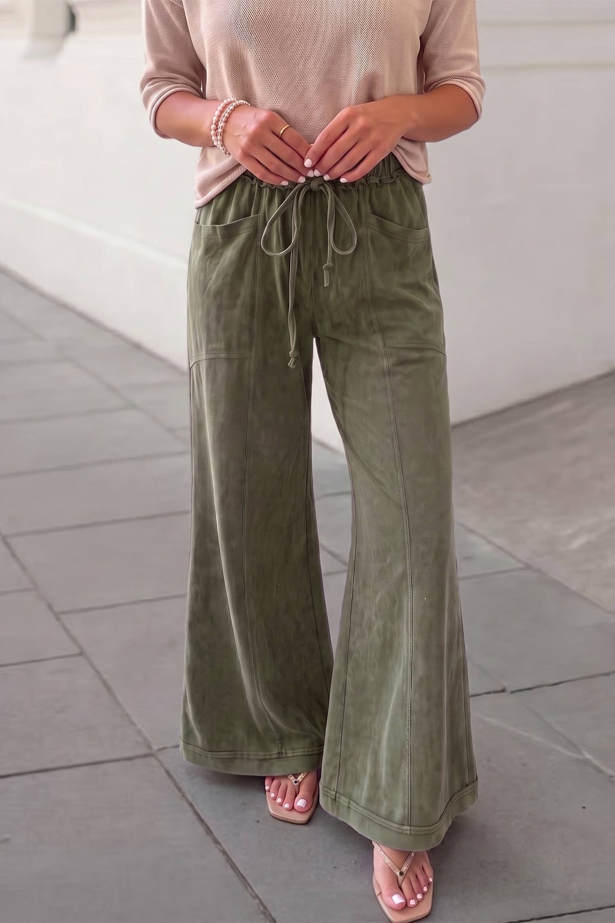Free Spirit Washed Wide Leg Pan