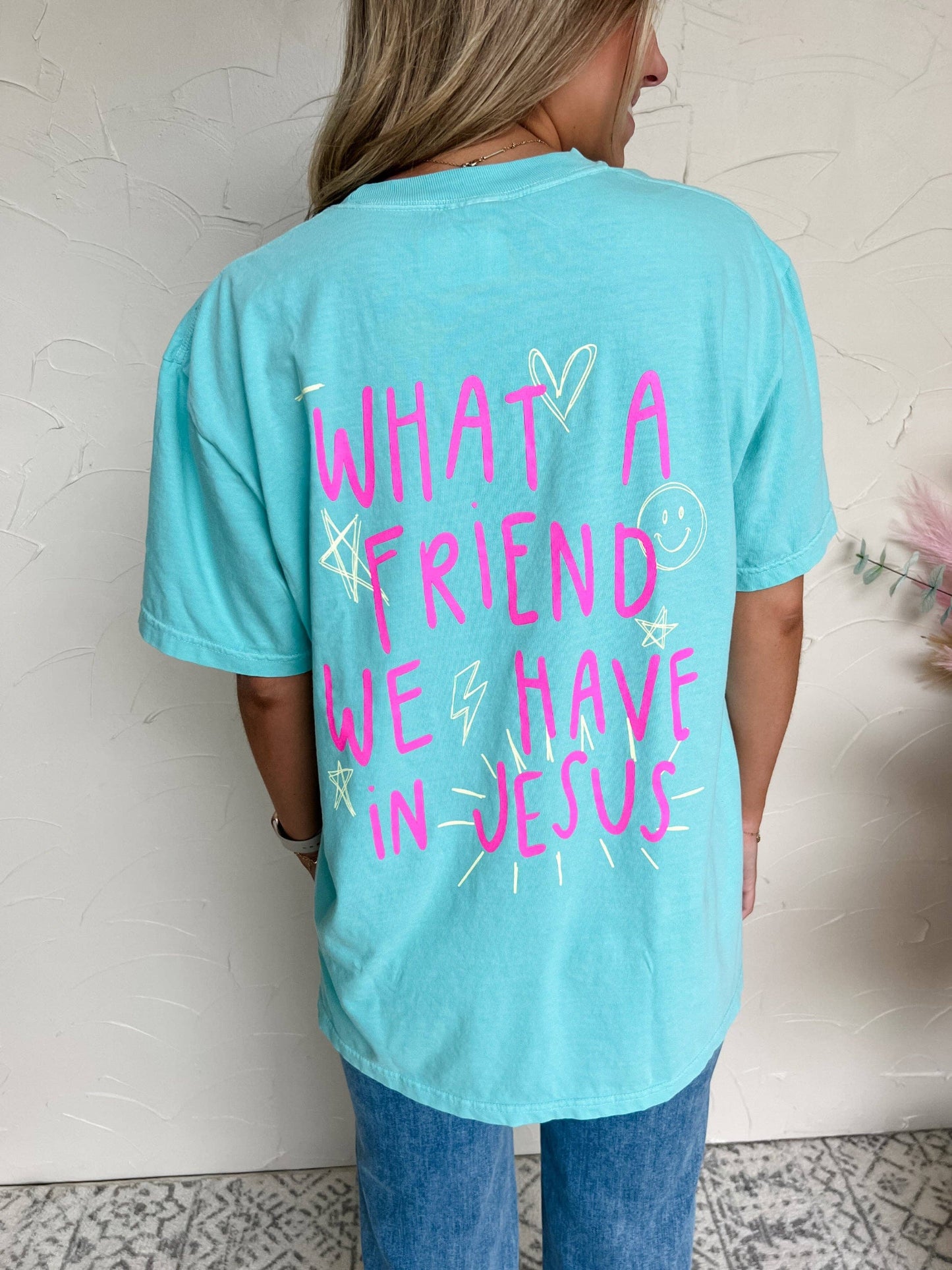 Friend in Jesus Unisex Comfort Colors T-Shirt in Chalky Mint