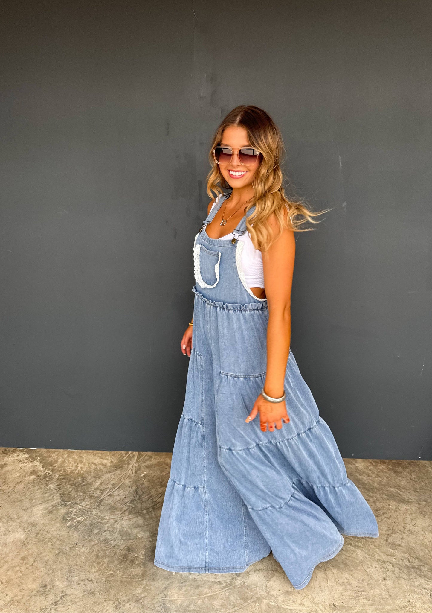 Bluebell Breeze Denim Overalls