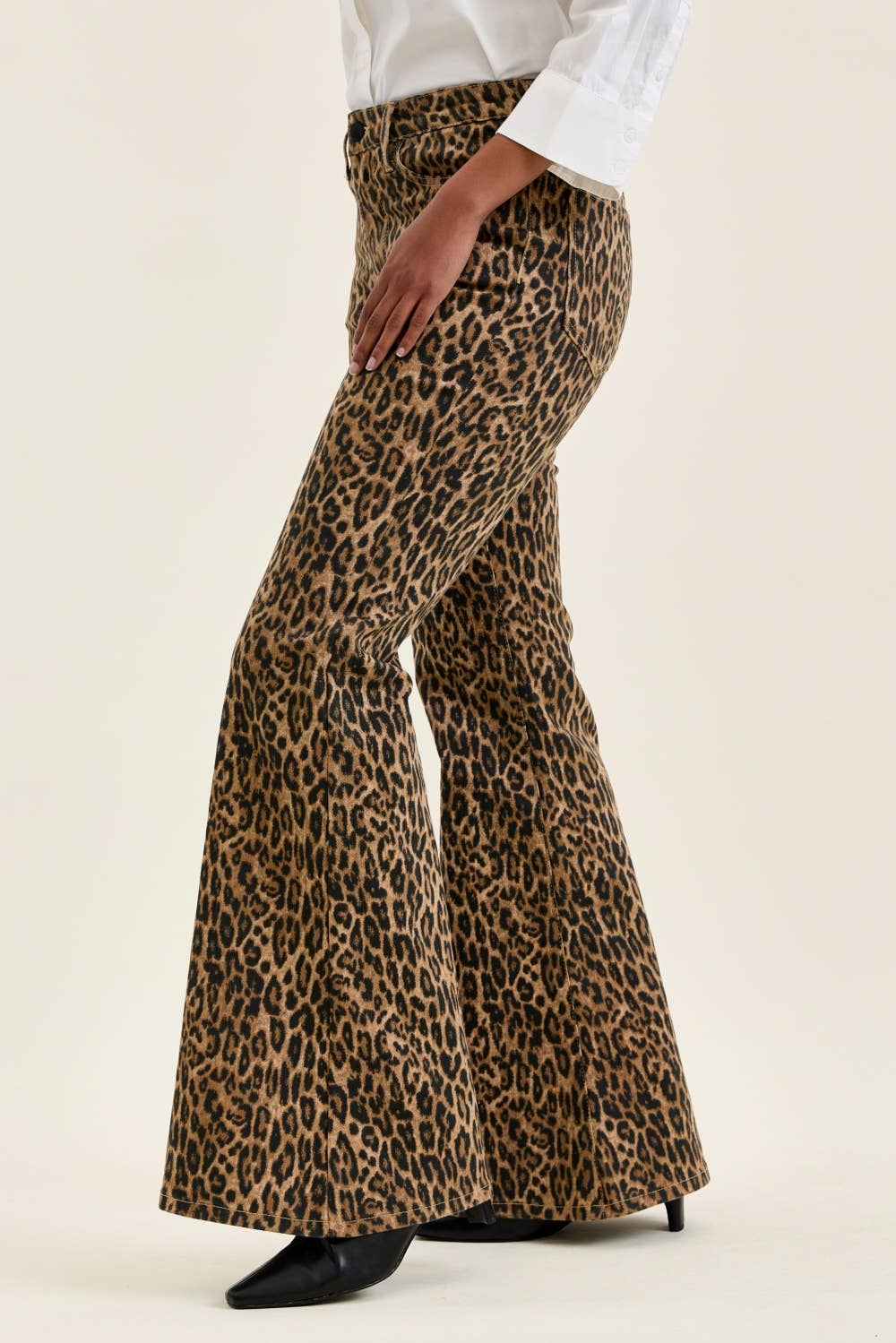 Judy Blue Leopard Luxe Flare Jeans