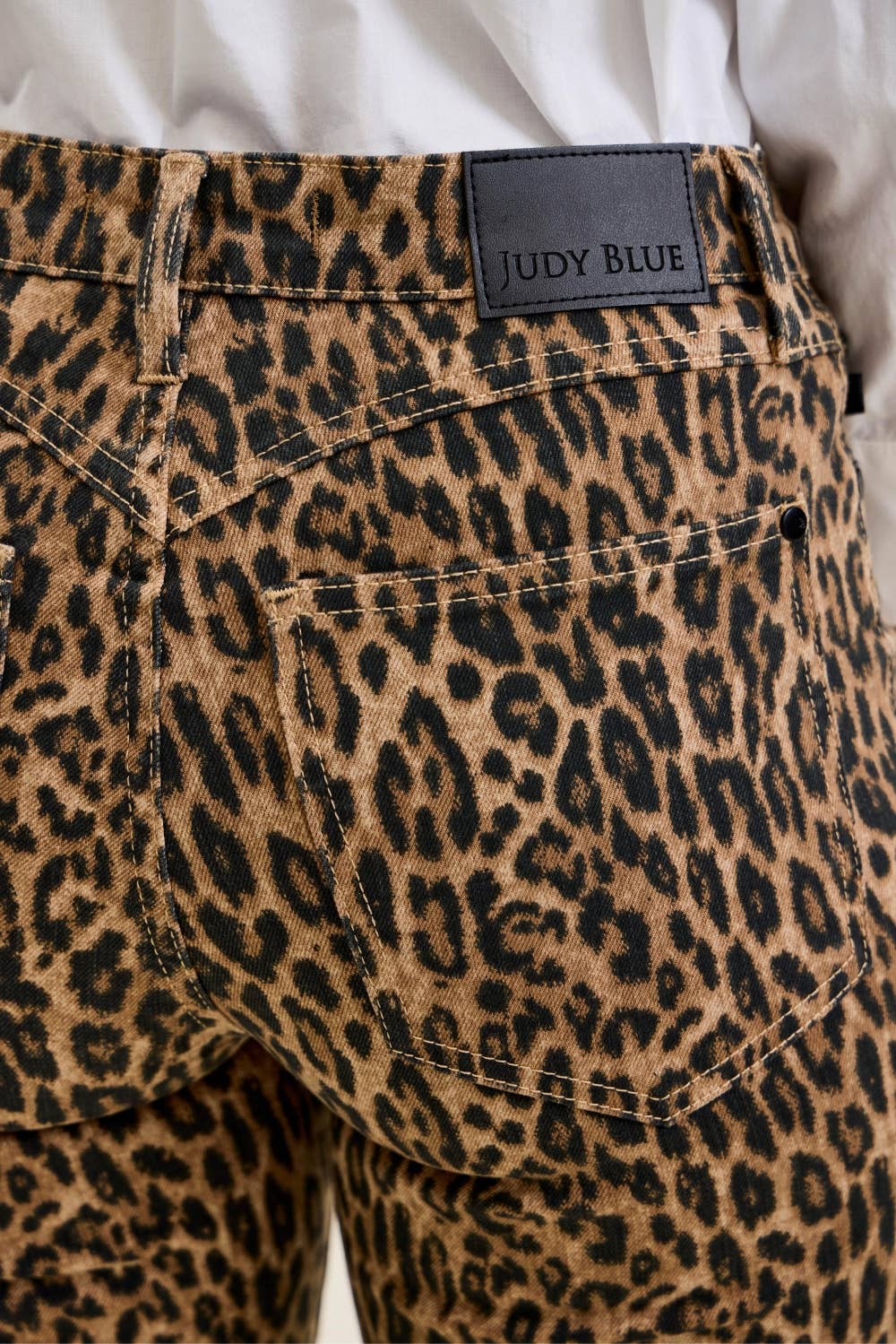 Judy Blue Leopard Luxe Flare Jeans