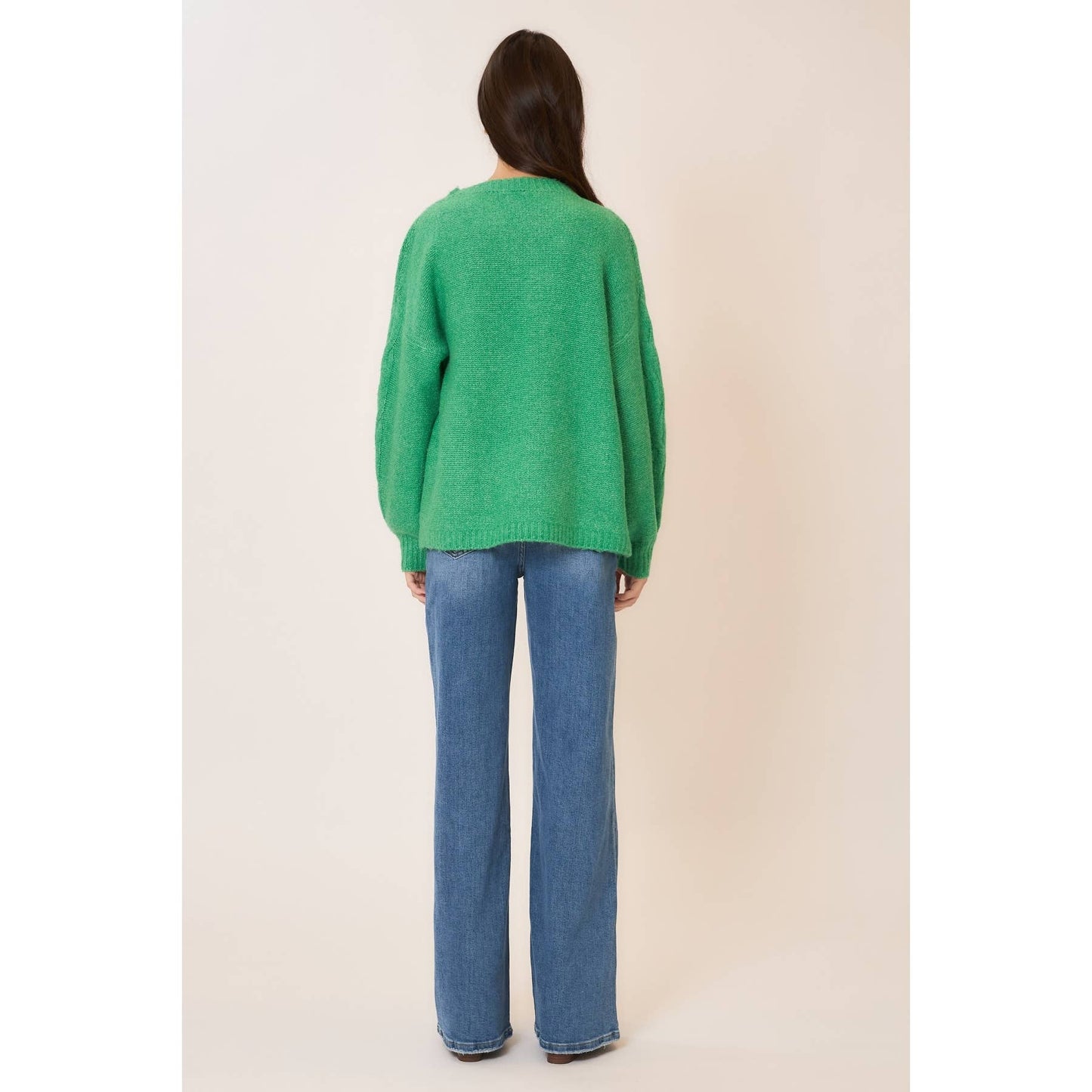 Soft Brushed Embroidered Bow Knit Sweater