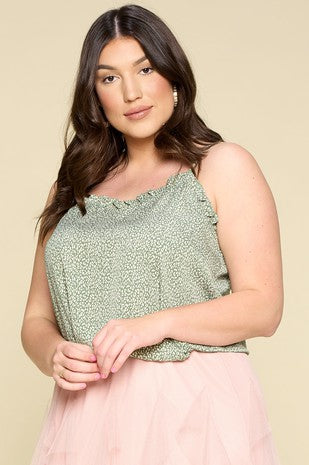 Leopard Printed Cami Woven Top