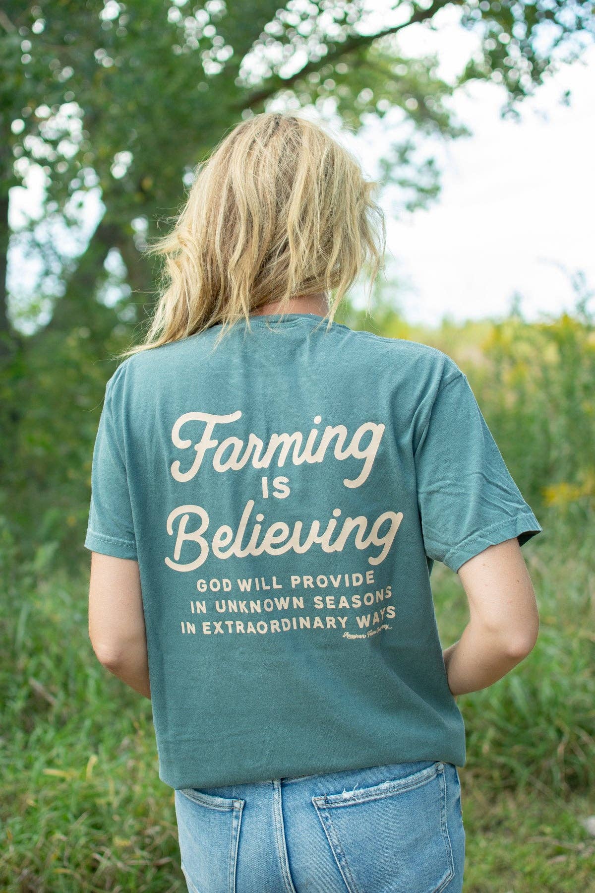 Western 'Farming Is Believing' Graphic Women's Tee