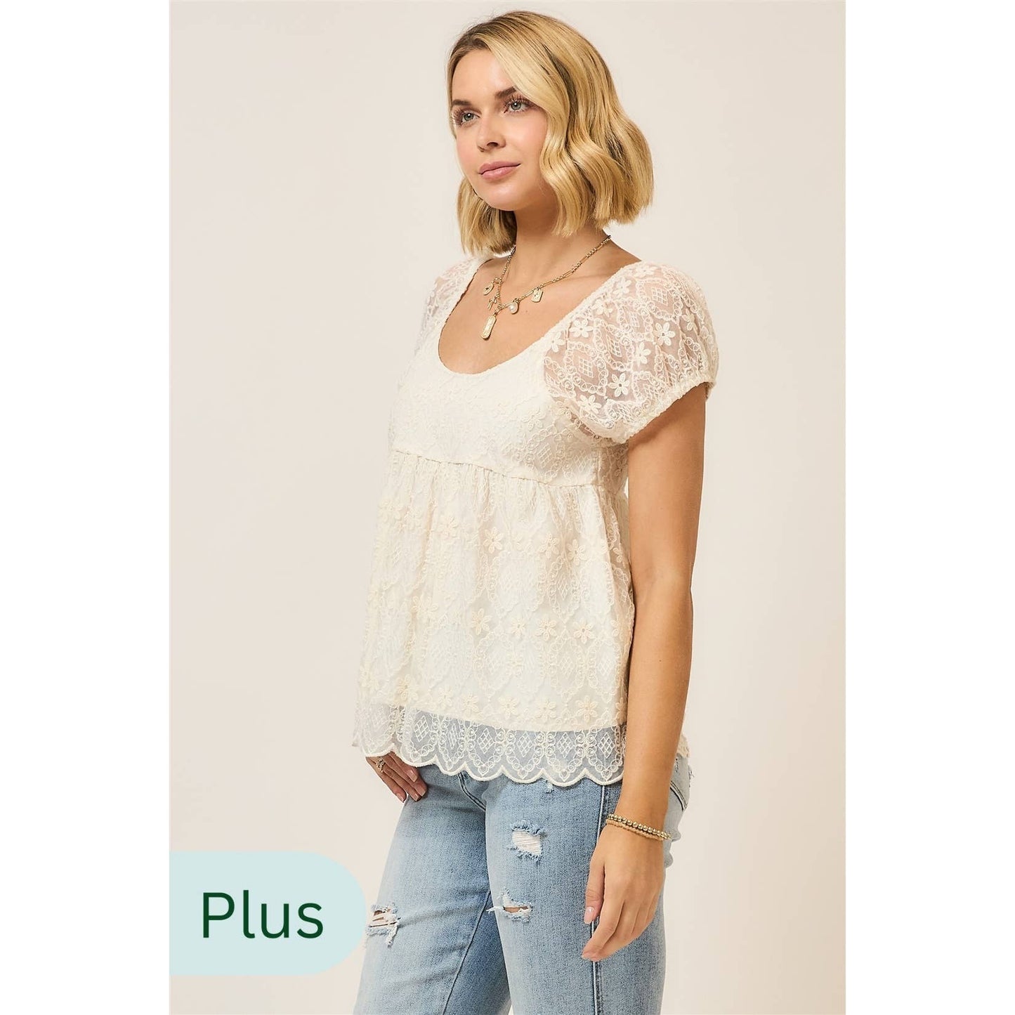 Amelie Lace Babydoll Top