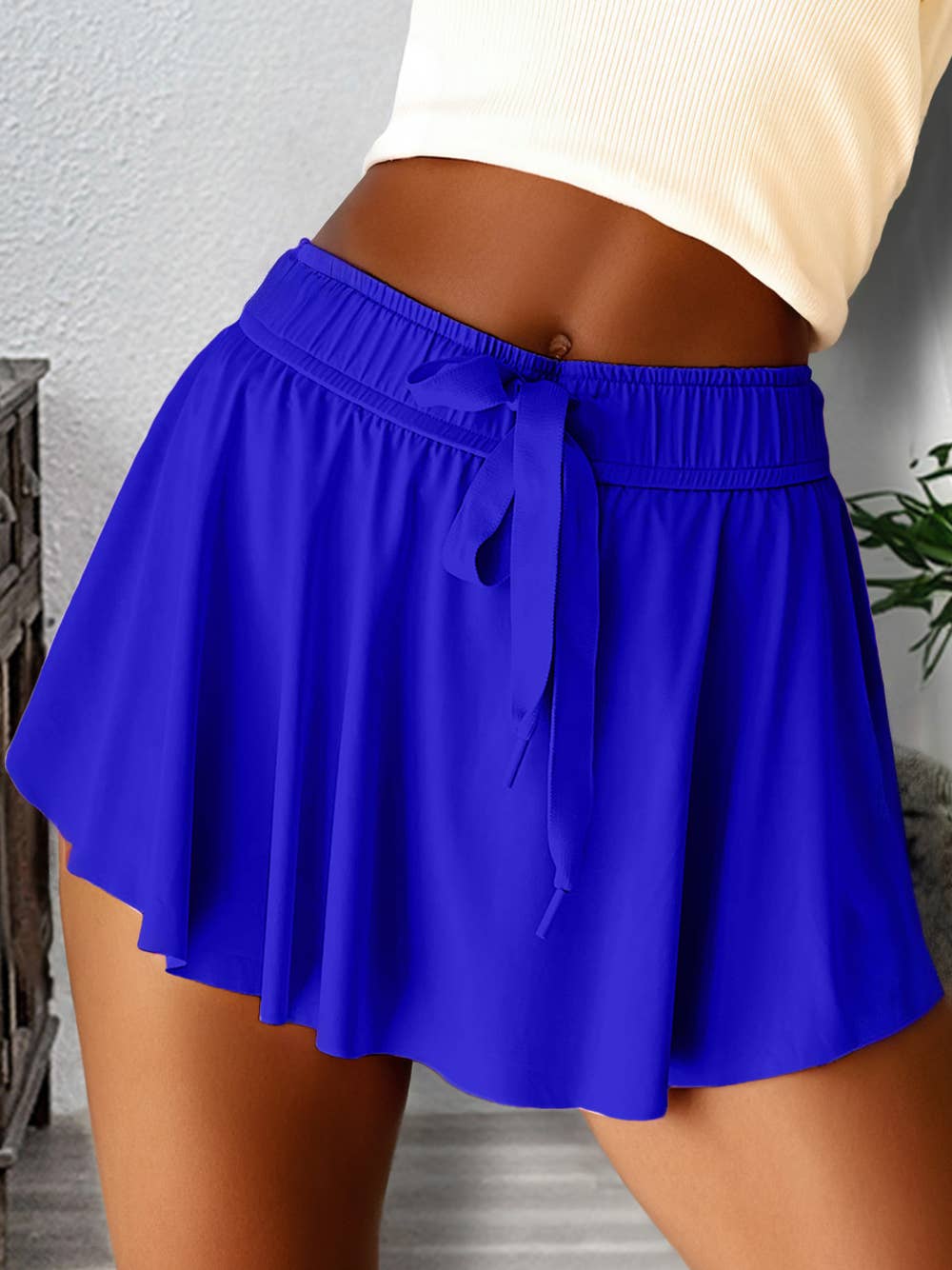Drawstring High Waist Lined Tennis Skorts | 10 Colors S-4X