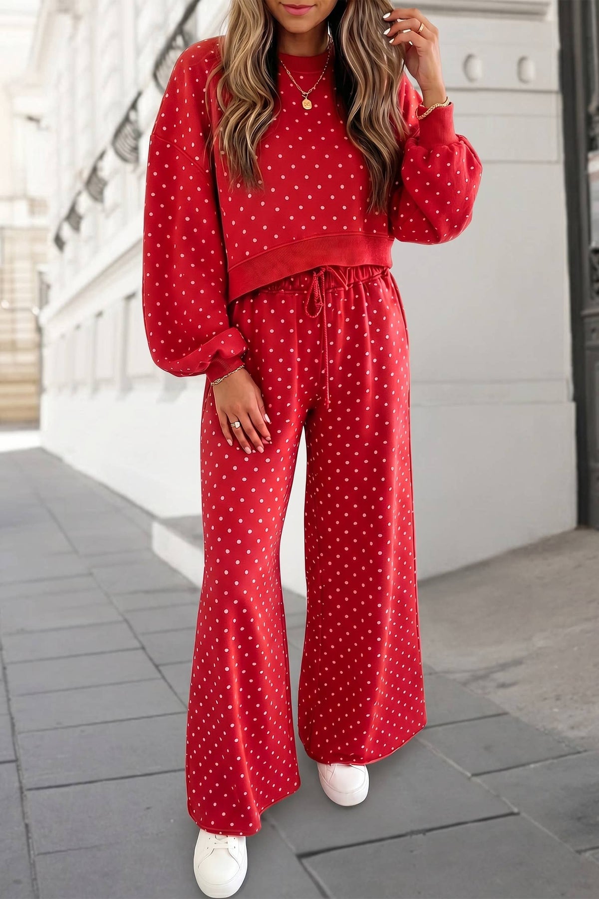 Coffee Date Polka Dot Pants Set