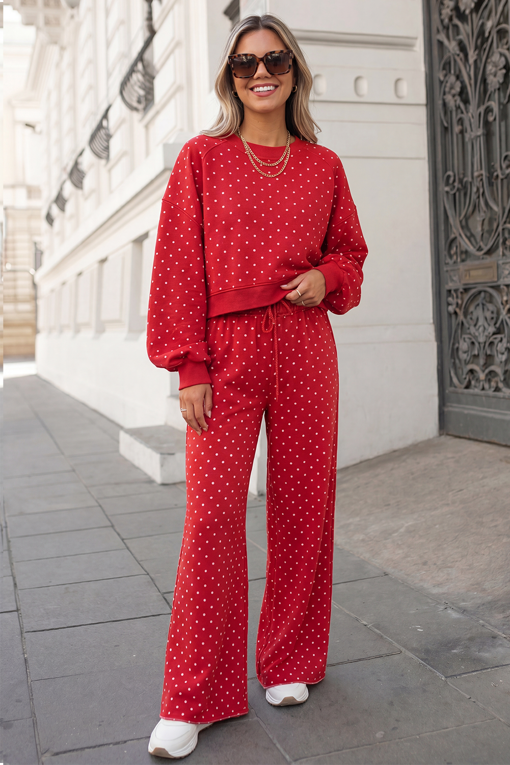 Coffee Date Polka Dot Pants Set