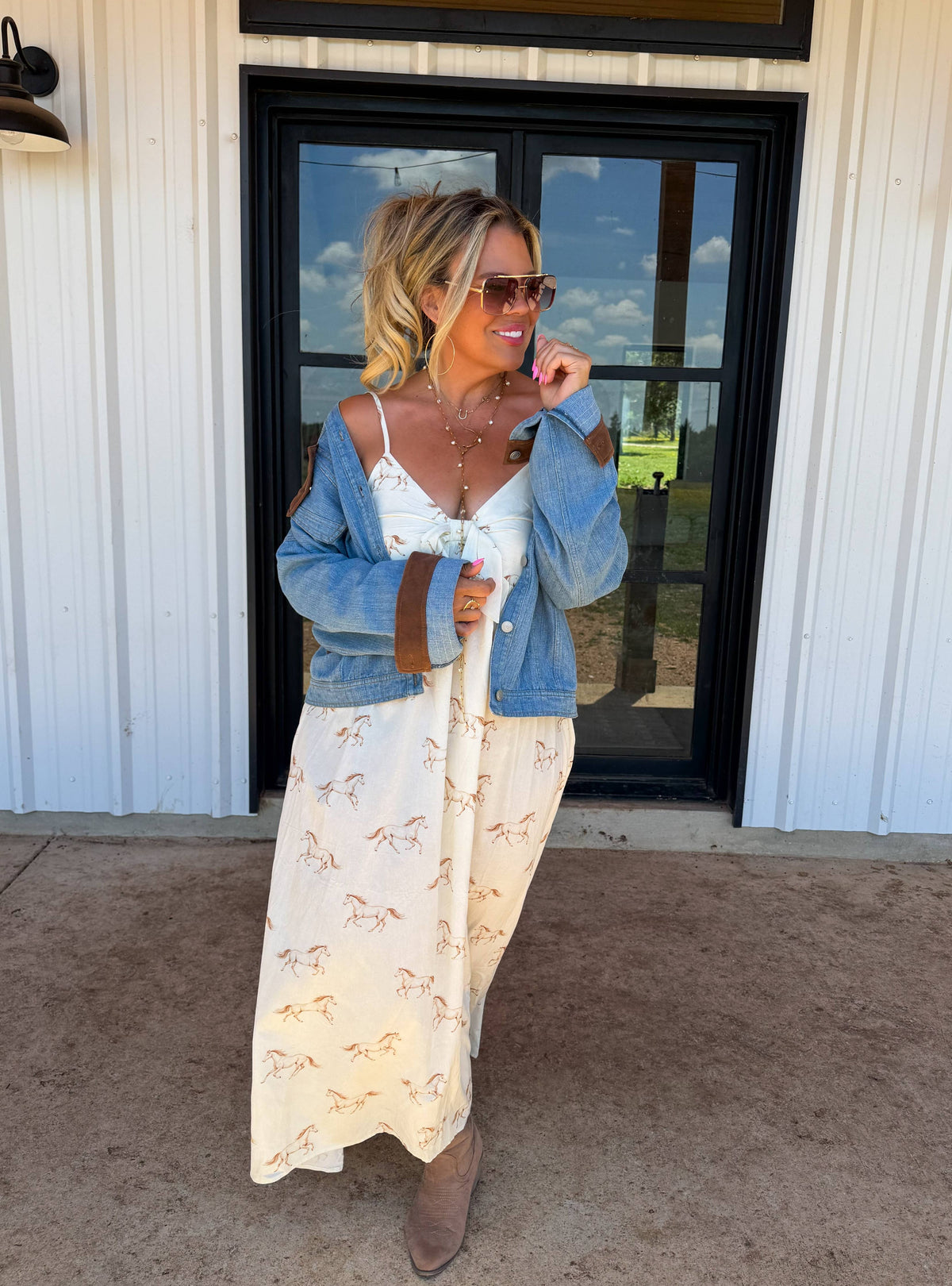 Harvest Gingham Maxi Dress