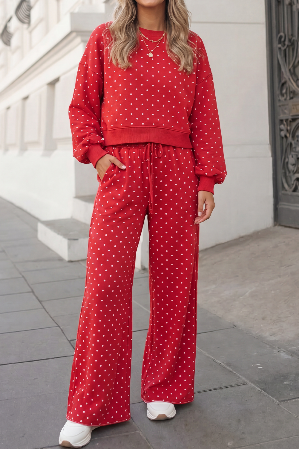 Coffee Date Polka Dot Pants Set
