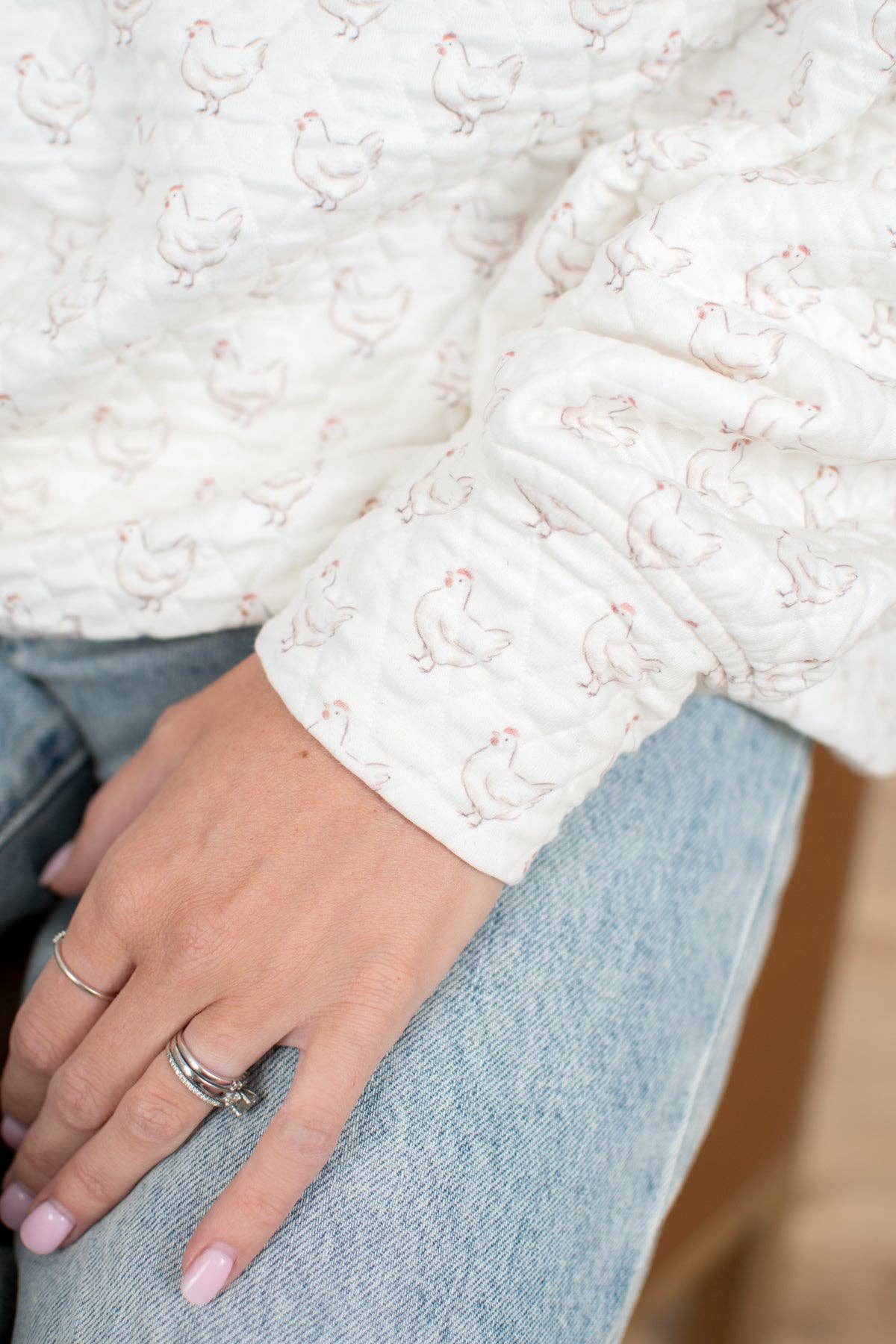 Cozy Coop Quilted Chicken Sweater