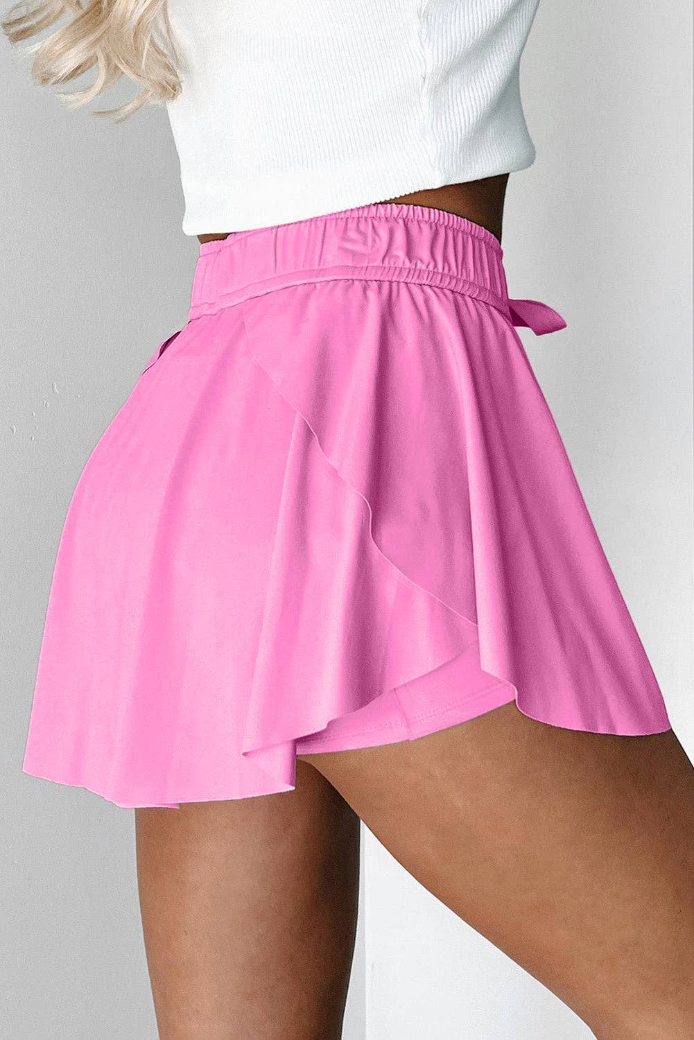 Flirty & Functional High Waist Skort – Adjustable Drawstring Active Style