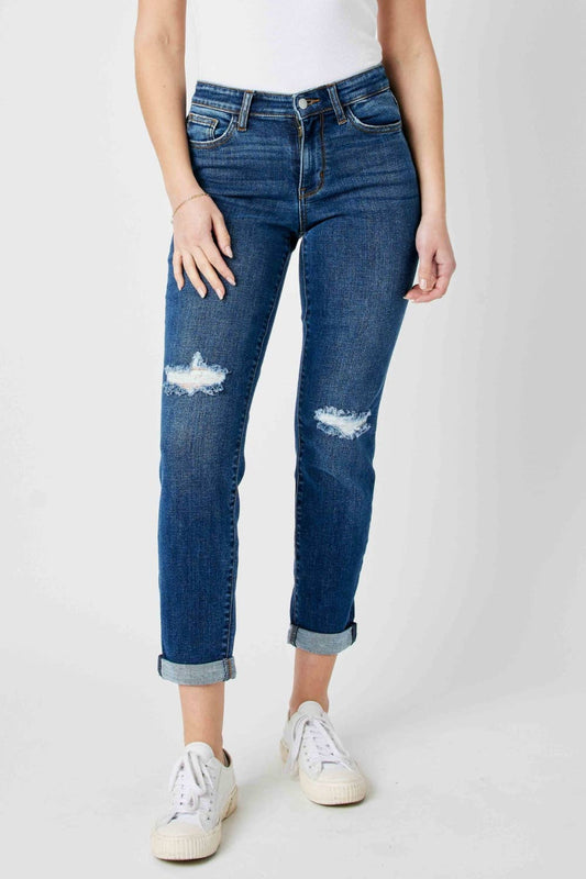Judy Blue Mid-Rise Destroy Slim Jeans