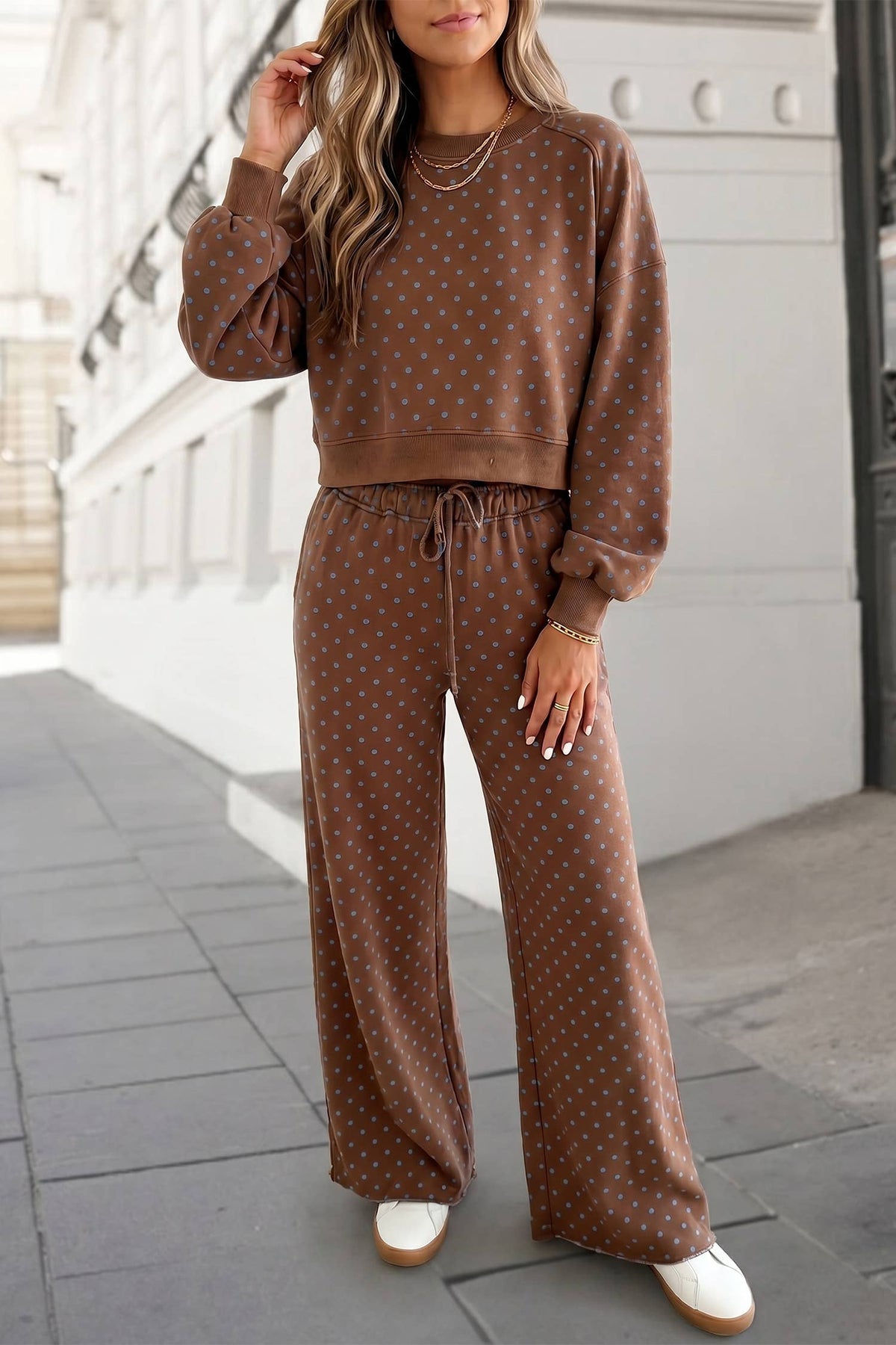 Coffee Date Polka Dot Pants Set