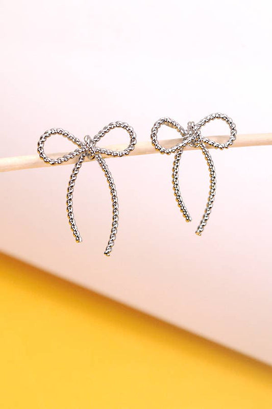 Rope Twist Bow Earrings