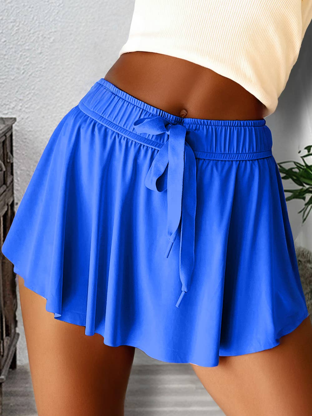 Drawstring High Waist Lined Tennis Skorts | 10 Colors S-4X