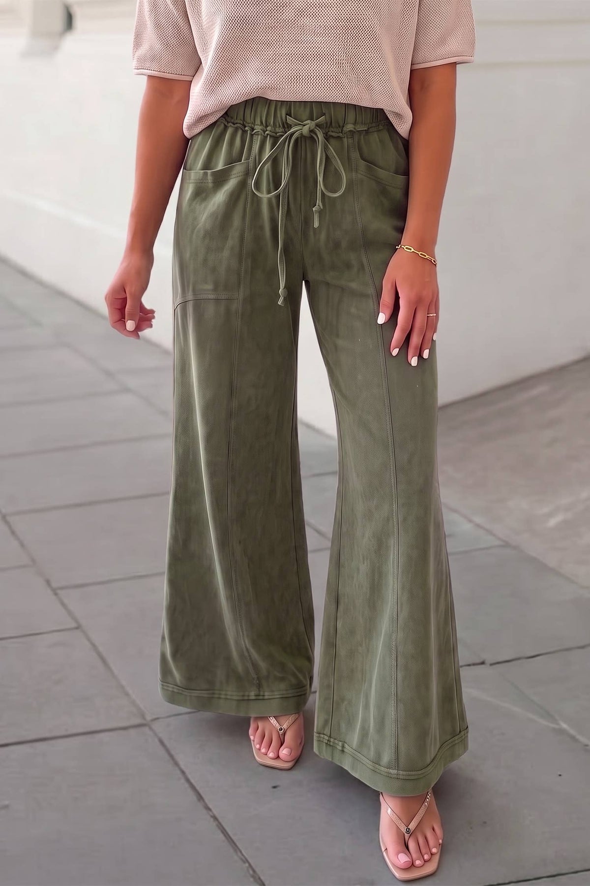 Free Spirit Washed Wide Leg Pan