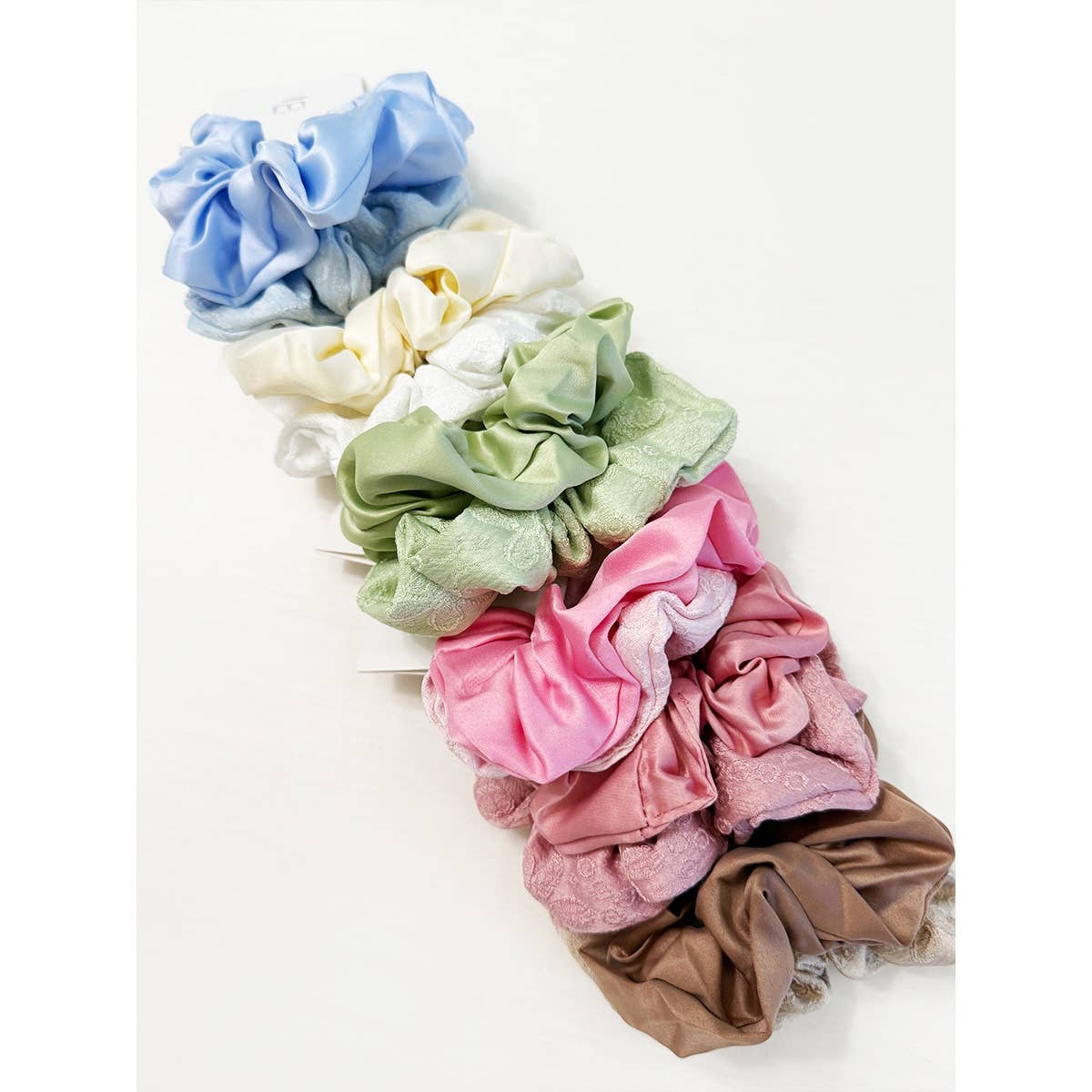 Satin & Textured Scrunchie Duo