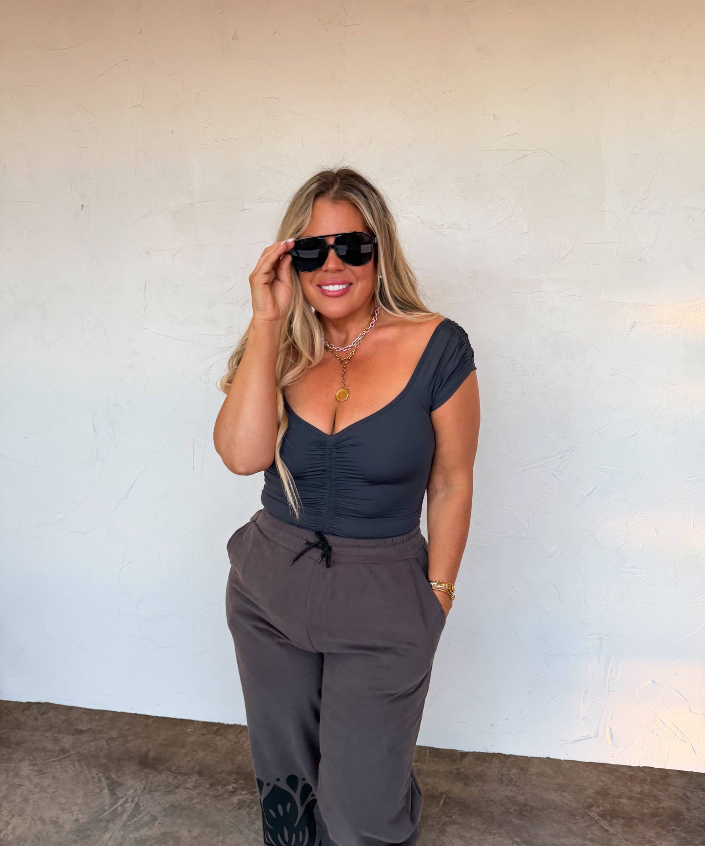 OUT AND ABOUT CAP SLEEVE TOP
