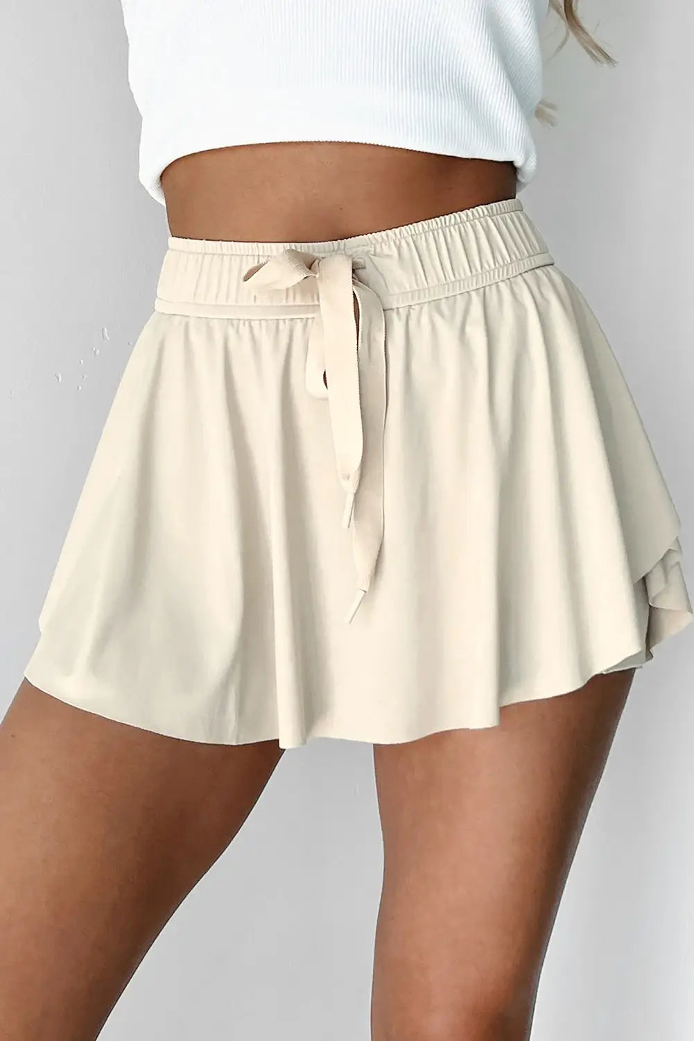 Flirty & Functional High Waist Skort – Adjustable Drawstring Active Style