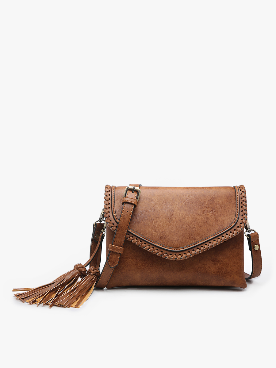 Sloane Whipstitch Tassel Crossbody