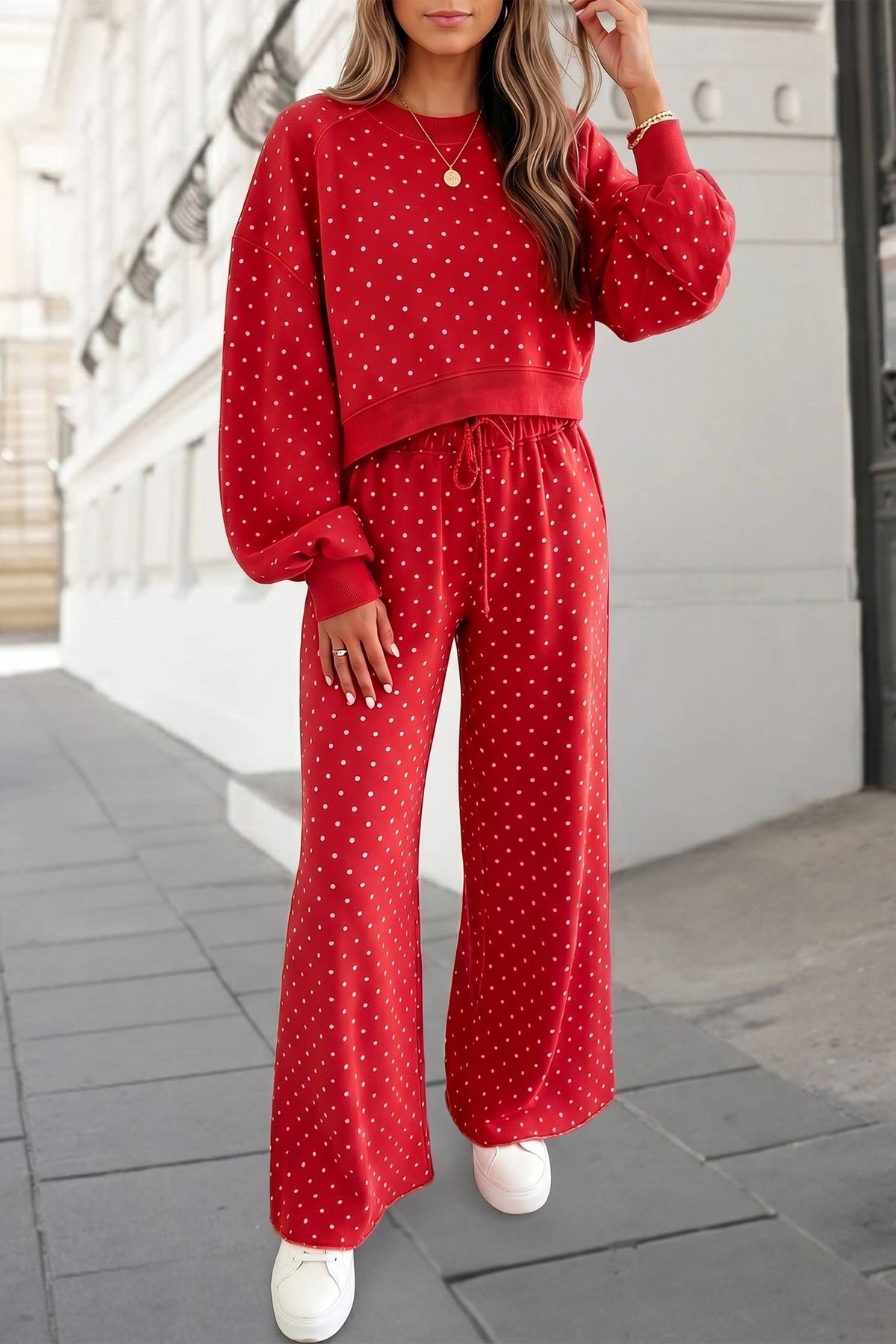 Coffee Date Polka Dot Pants Set