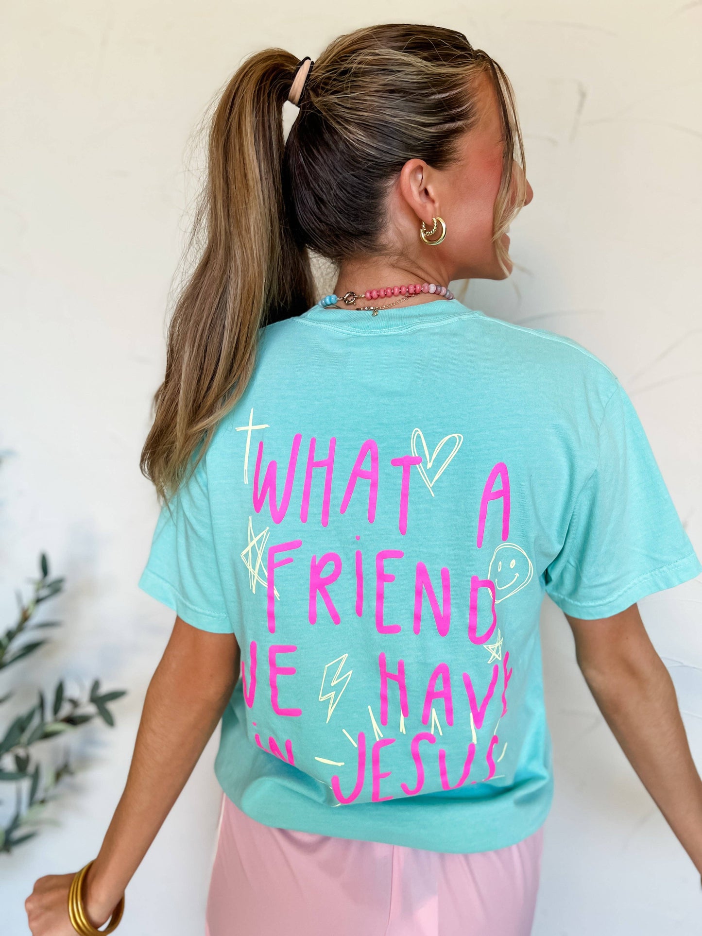 Friend in Jesus Unisex Comfort Colors T-Shirt in Chalky Mint