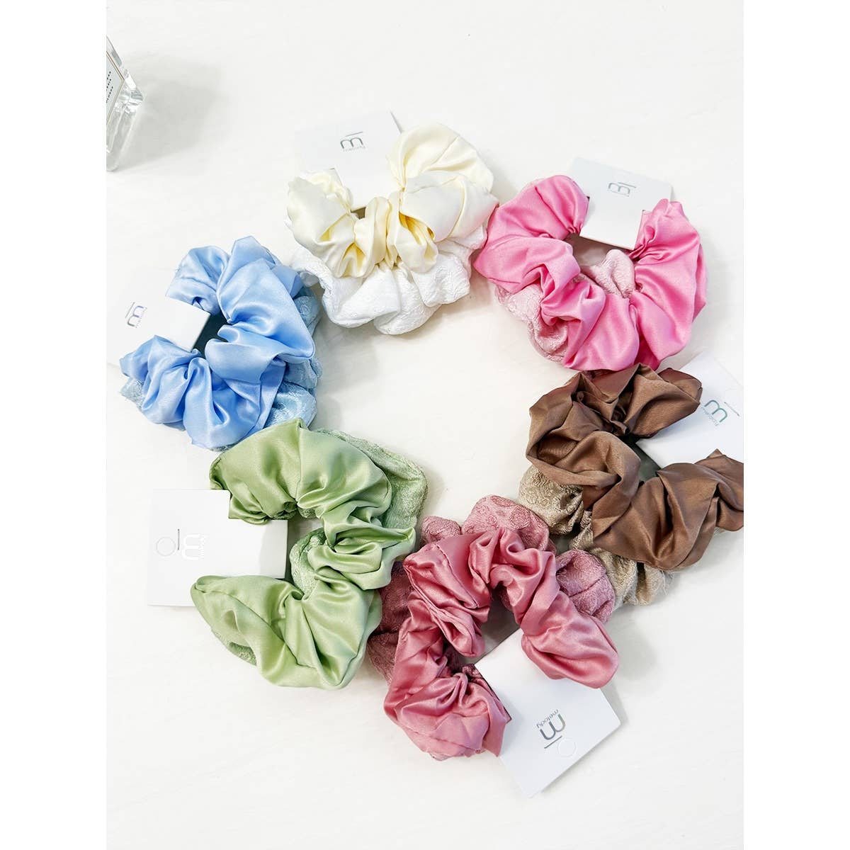 Satin & Textured Scrunchie Duo