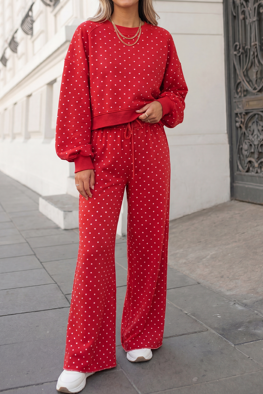 Coffee Date Polka Dot Pants Set