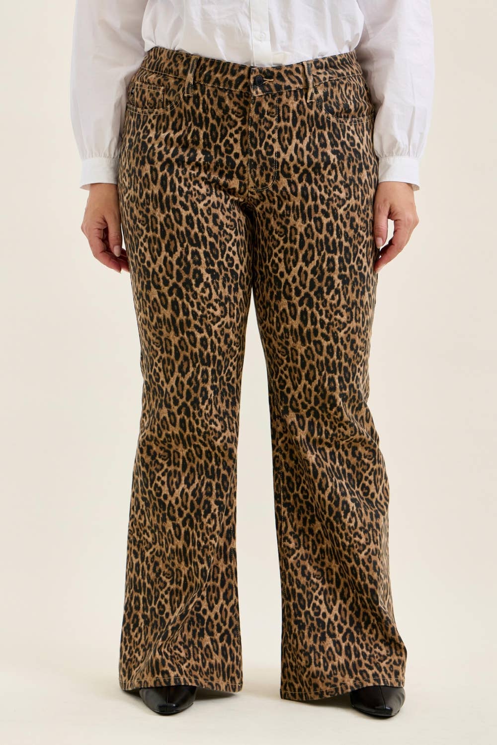 Judy Blue Leopard Luxe Flare Jeans