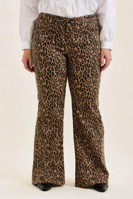 Judy Blue Leopard Luxe Flare Jeans