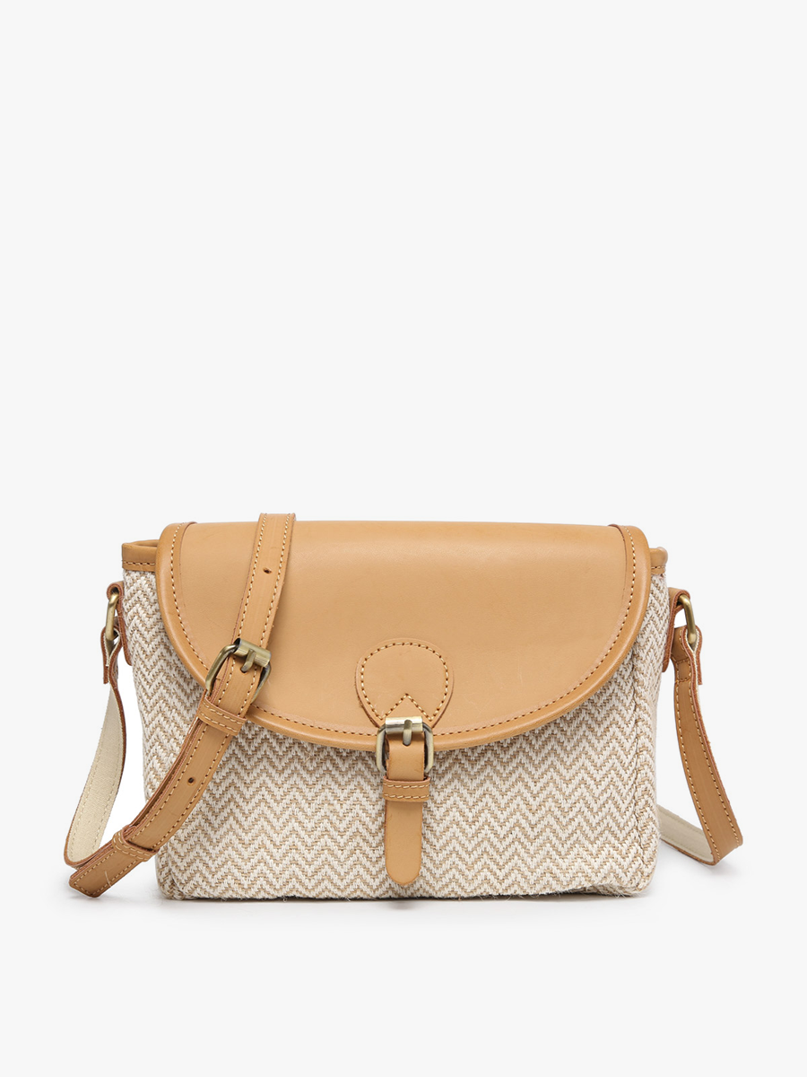 Erin Woven Vegan Leather Crossbody Bag