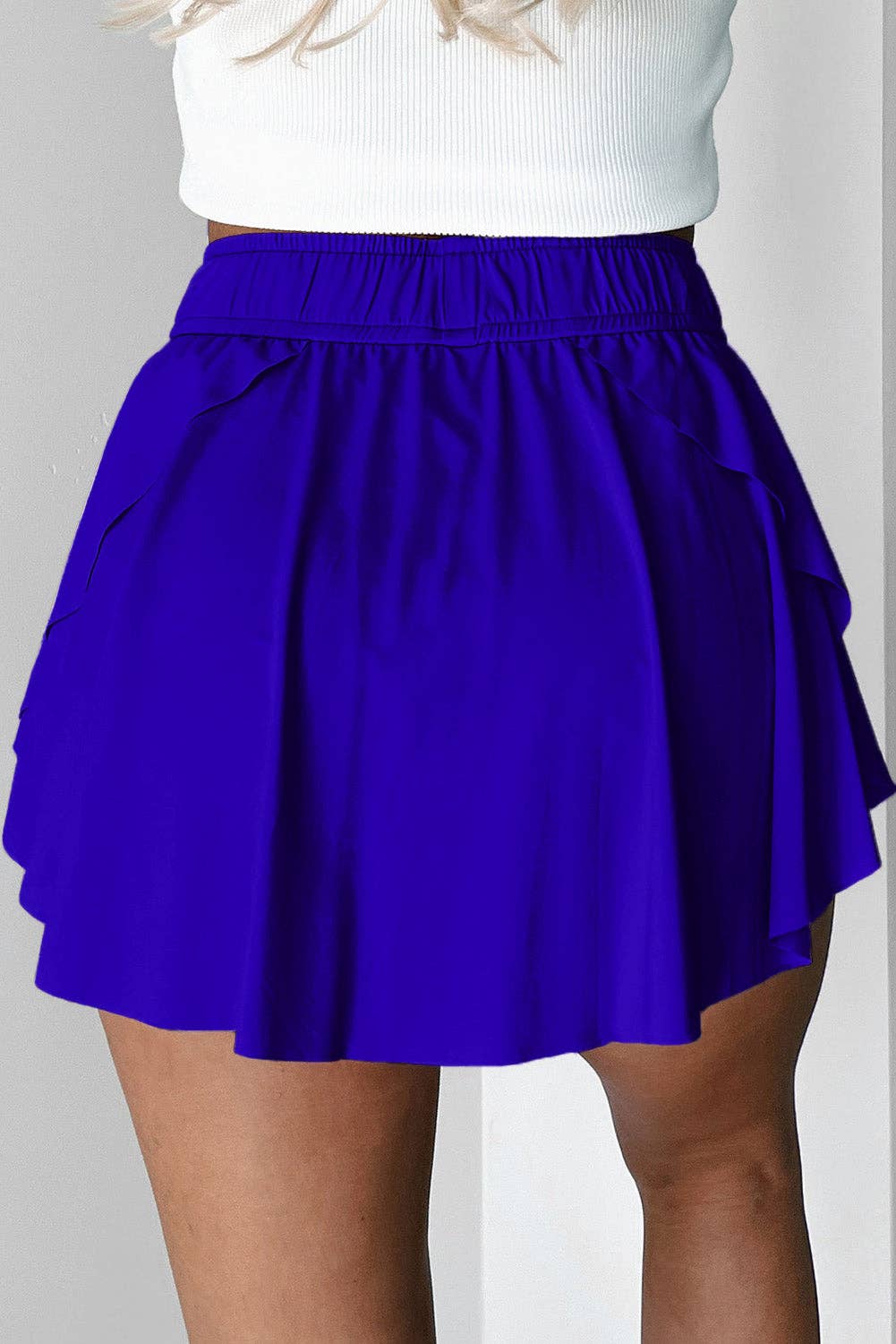 Flirty & Functional High Waist Skort – Adjustable Drawstring Active Style