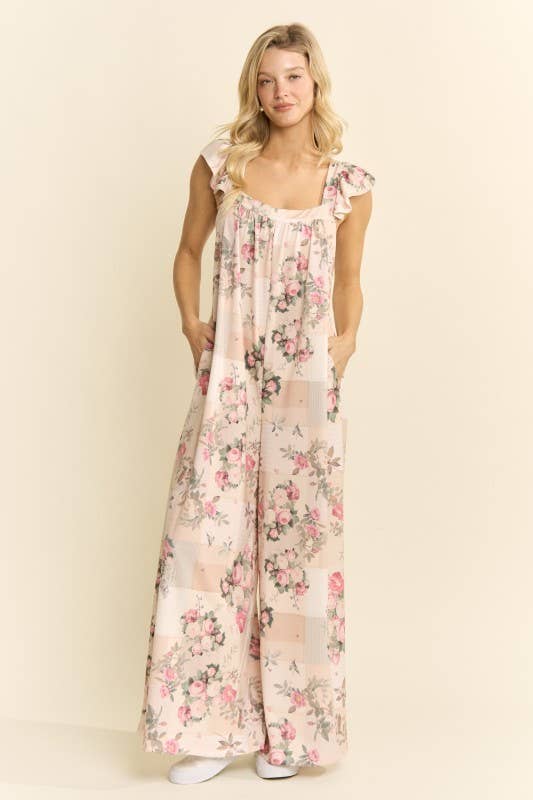 Vintage Garden Wide-Leg Jumpsuit