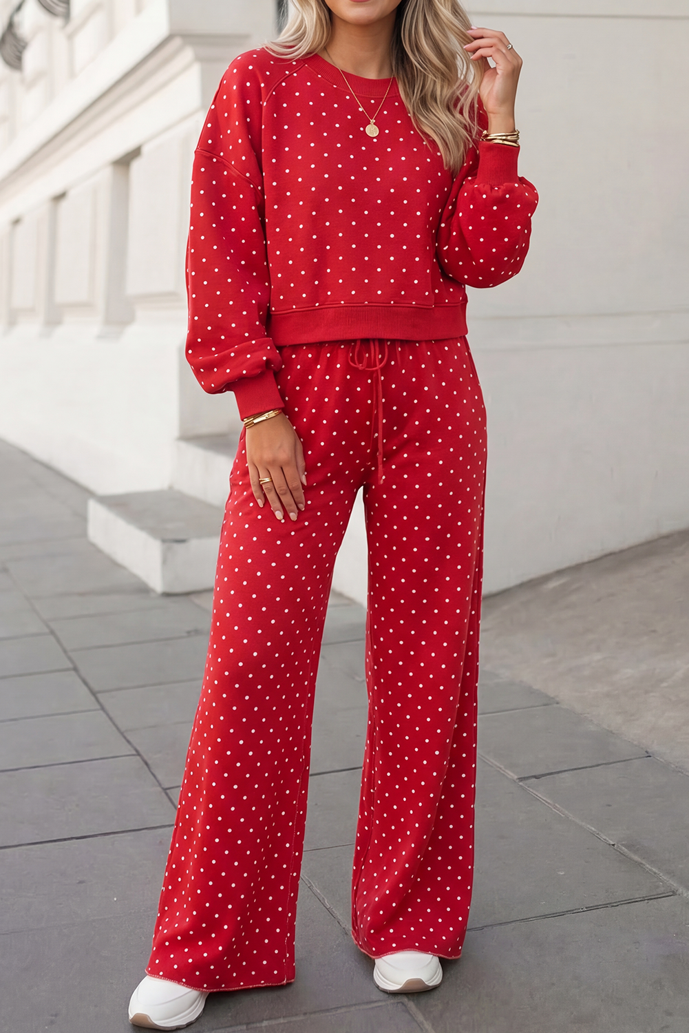 Coffee Date Polka Dot Pants Set