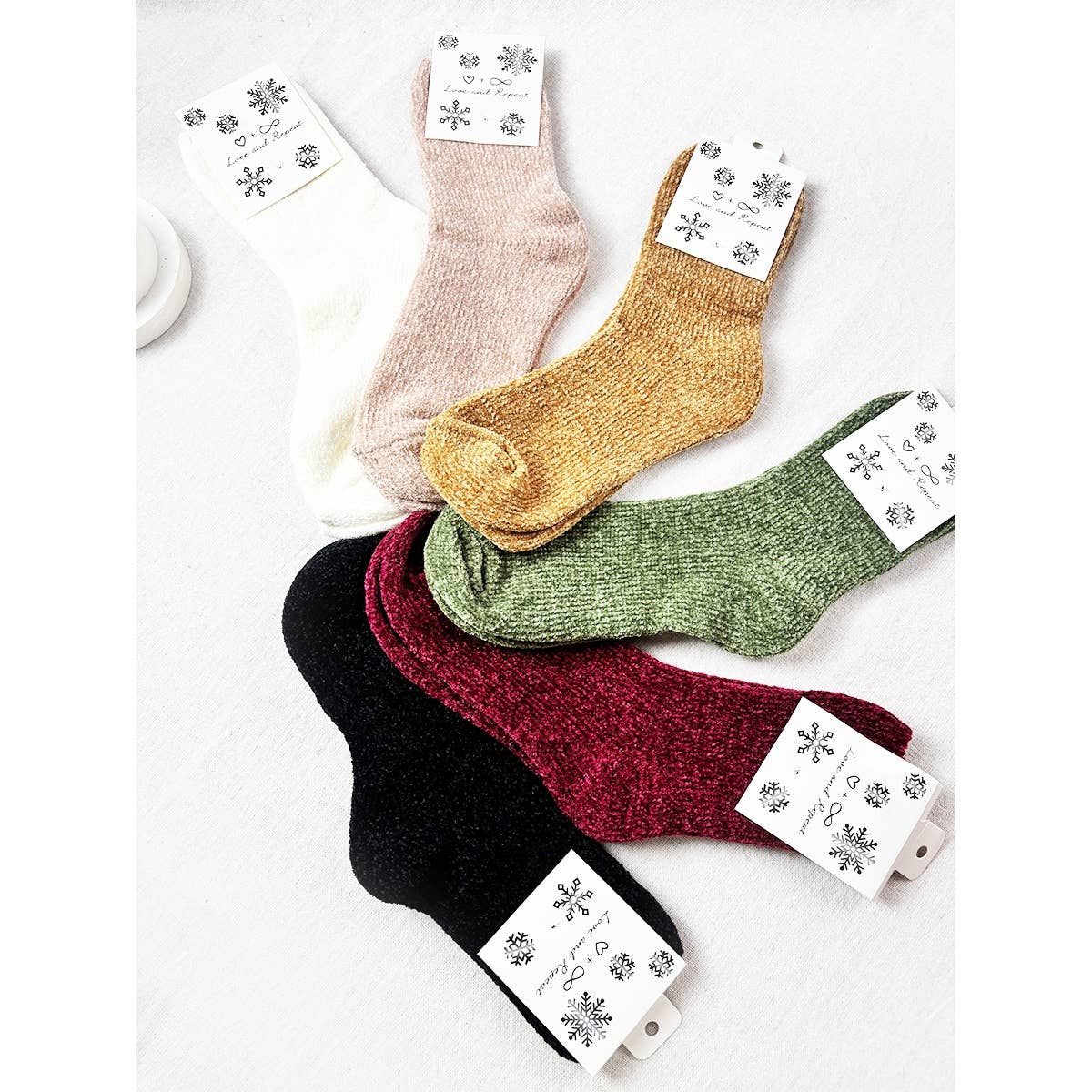 Cozy Chenille Crew Socks
