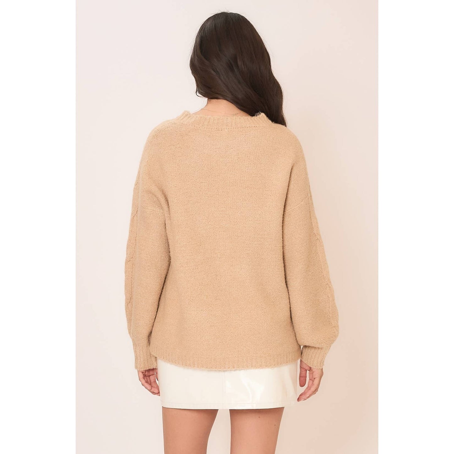 Soft Brushed Embroidered Bow Knit Sweater