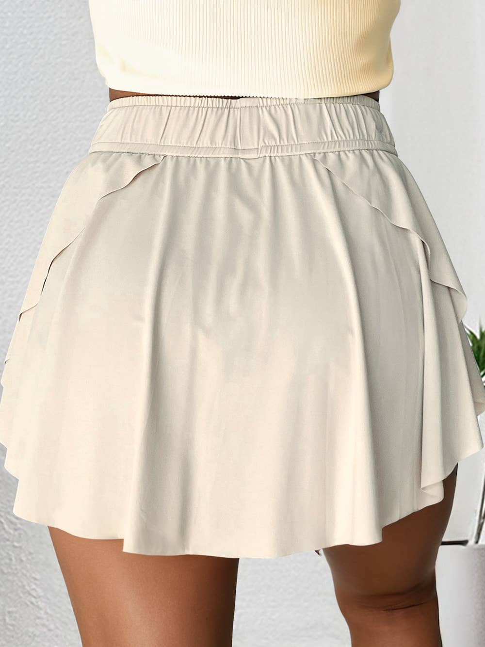 Drawstring High Waist Lined Tennis Skorts | 10 Colors S-4X