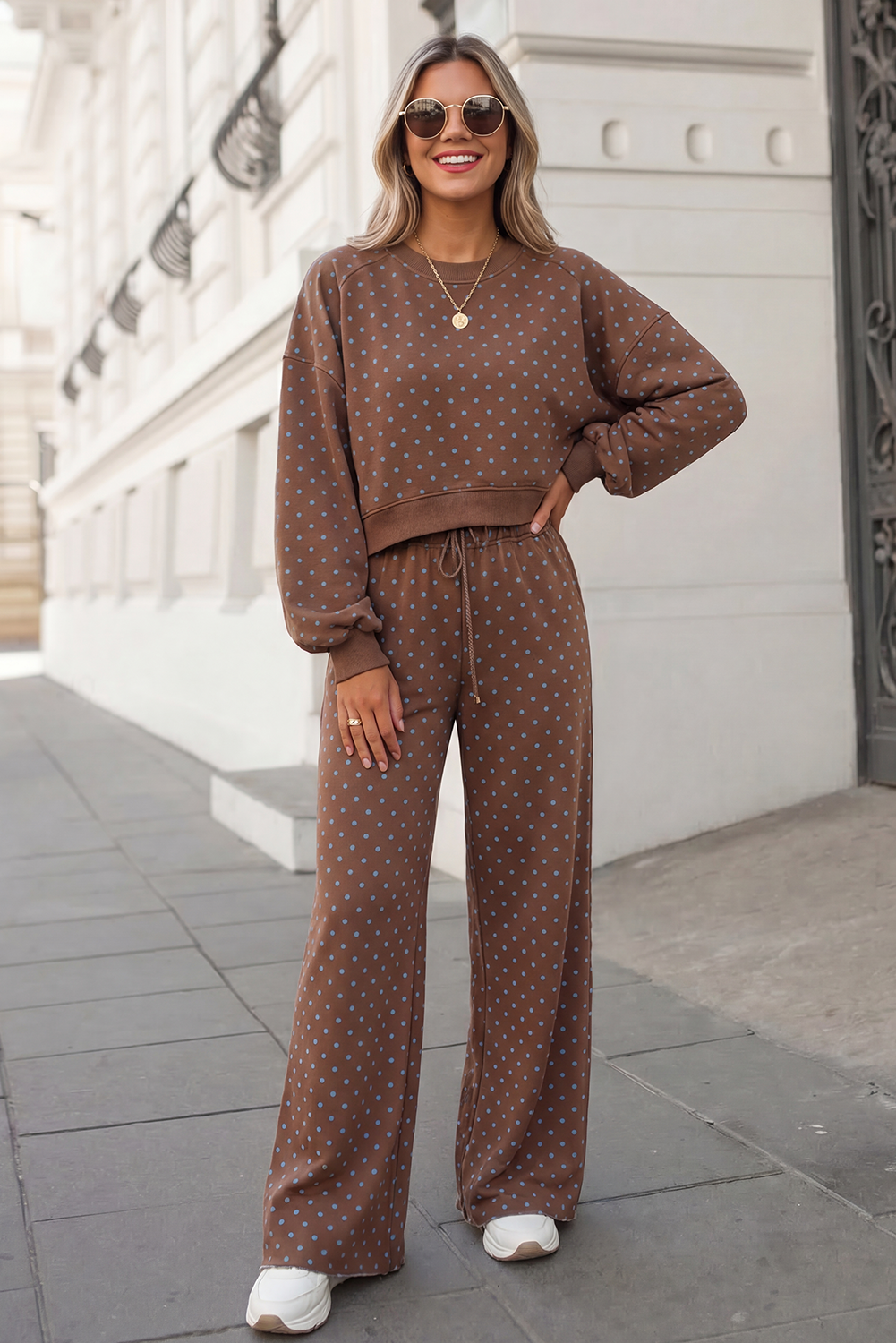 Coffee Date Polka Dot Pants Set