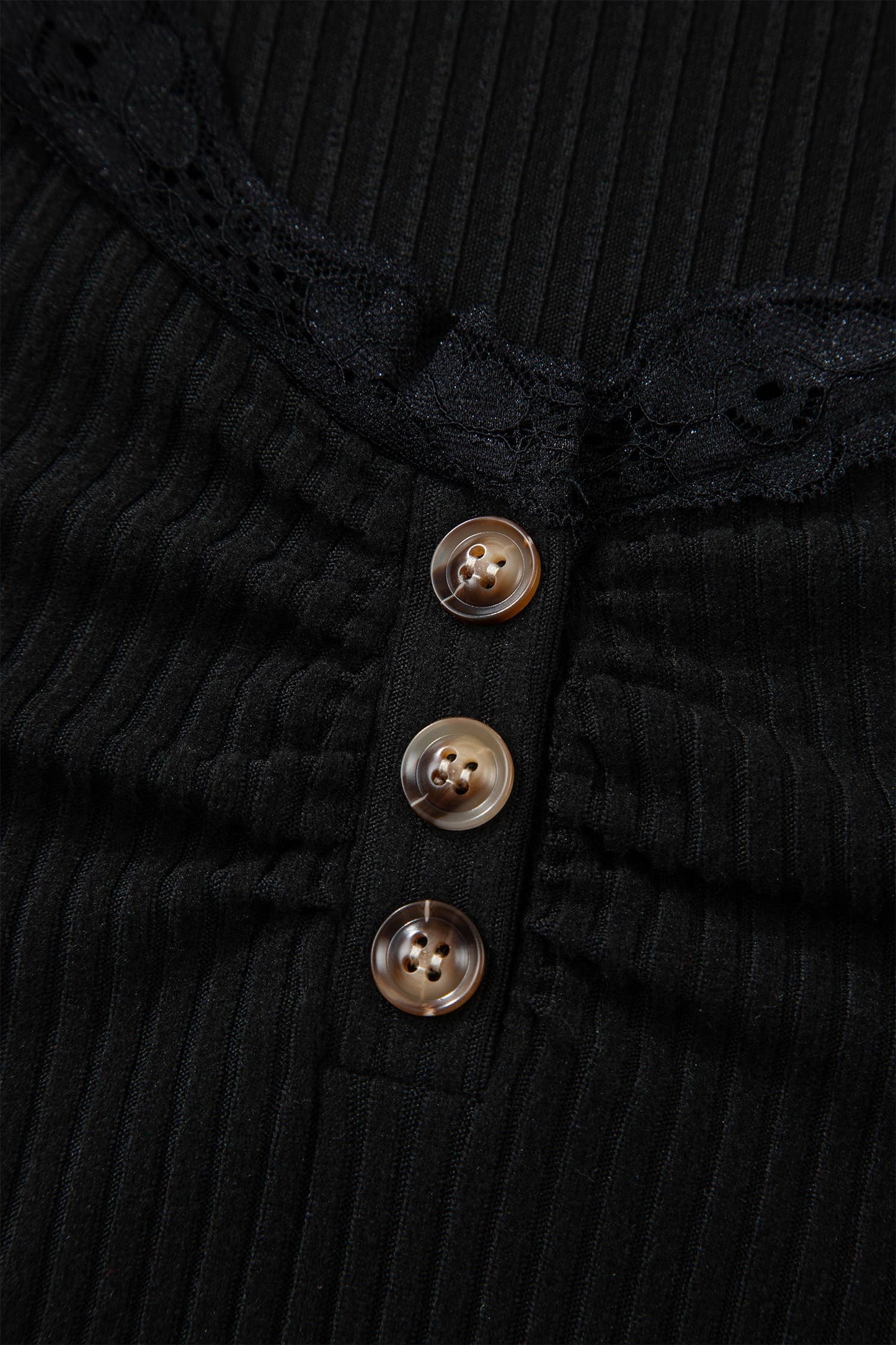 Grace & Lace Ribbed Henley Top