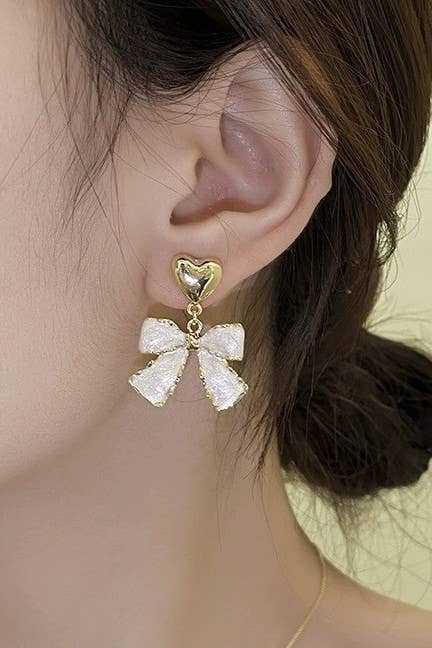 Pretty Little Bow Drop Earrings